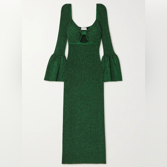 SELF-PORTRAIT EMERALD DRESS - Picture 2 of 5